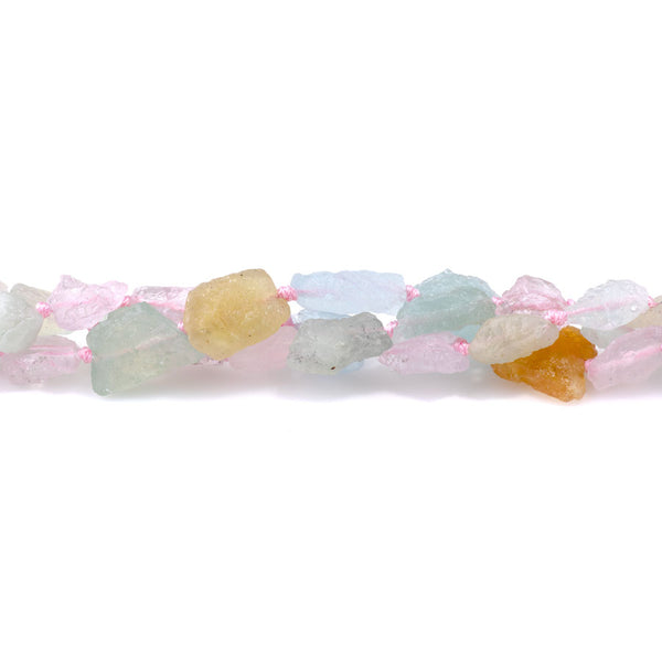 Beryl (Morganite) 8x10-10x12mm Rough Nugget A Grade - 15-16 Inch