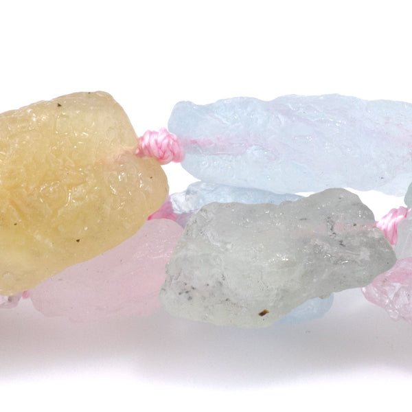 Beryl (Morganite) 8x10-10x12mm Rough Nugget A Grade - 15-16 Inch