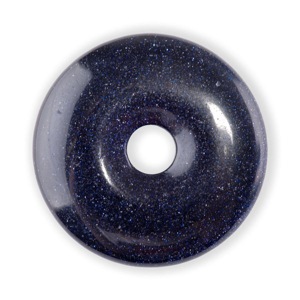 Blue Goldstone 40mm Donut Pendant