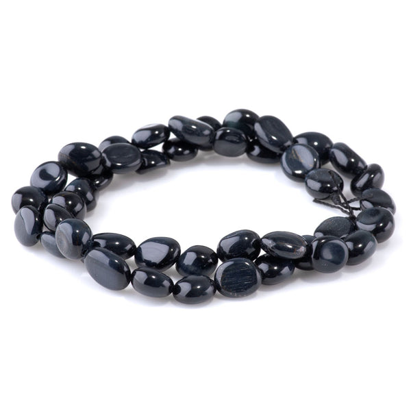 Blue Tiger Eye 7x9-8x10mm Pebble A Grade - 15-16-Inch
