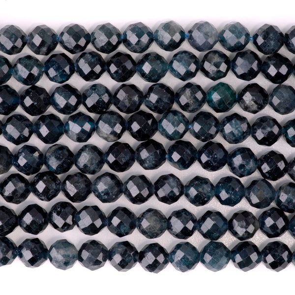 Blue Tourmaline 6mm Faceted Round - 15-16 Inch