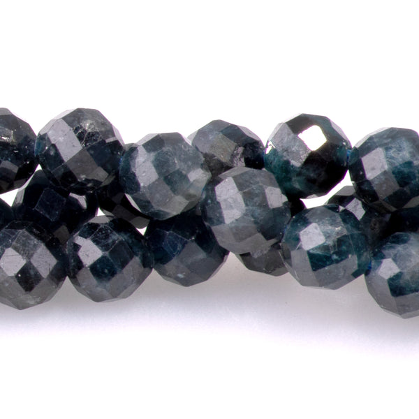 Blue Tourmaline 6mm Faceted Round - 15-16 Inch