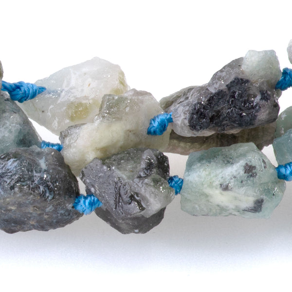 Blue Tourmaline 8x10-10x12mm Rough Nugget A Grade - 15-16 Inch