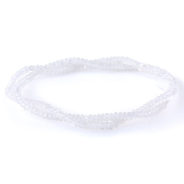Blue Moonstone 2x4mm Thin Faceted Rondelle A Grade - 15-16 Inch
