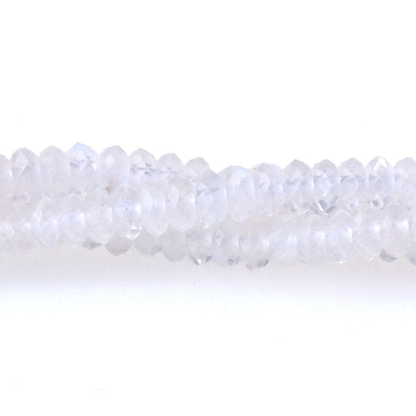 Blue Moonstone 2x4mm Thin Faceted Rondelle A Grade - 15-16 Inch