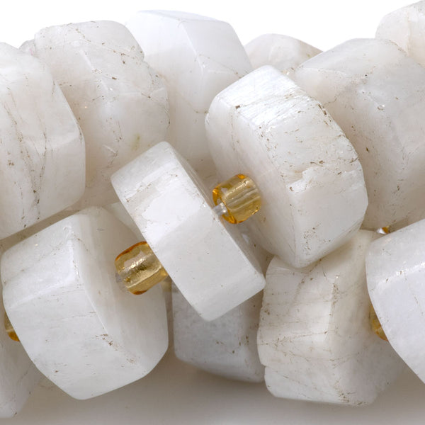 Blue Moonstone 8x14-16mm Faceted Wheel - 15-16 Inch