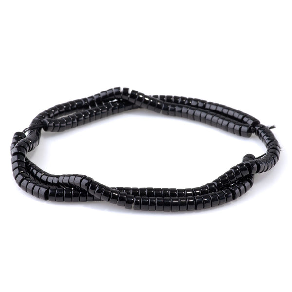 Black Obsidian 2x4mm Heishi - 15-16 Inch