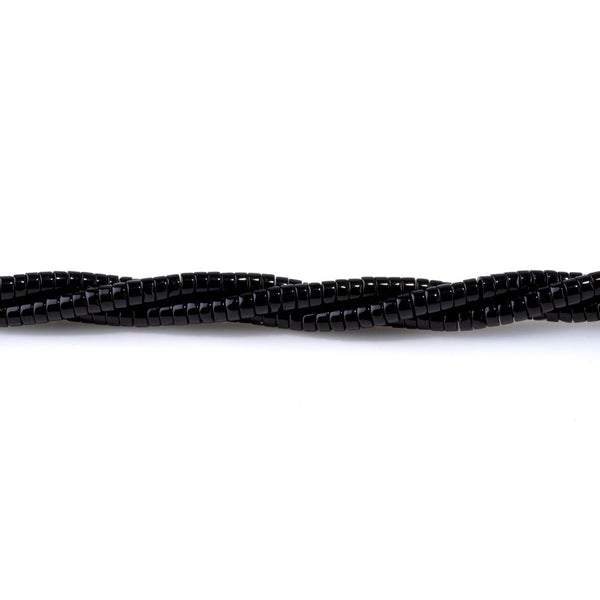 Black Obsidian 2x4mm Heishi - 15-16 Inch