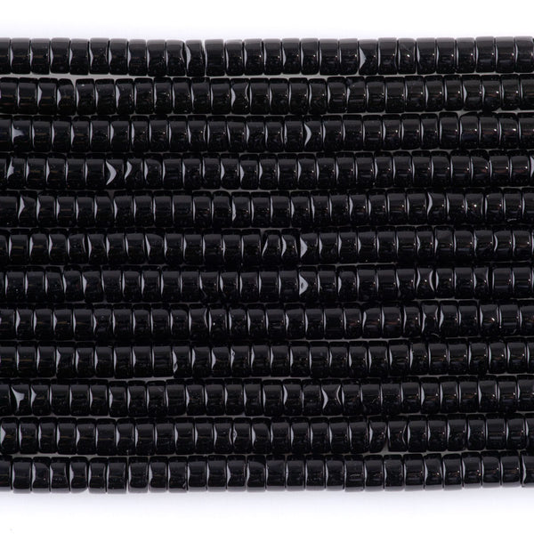Black Obsidian 2x4mm Heishi - 15-16 Inch