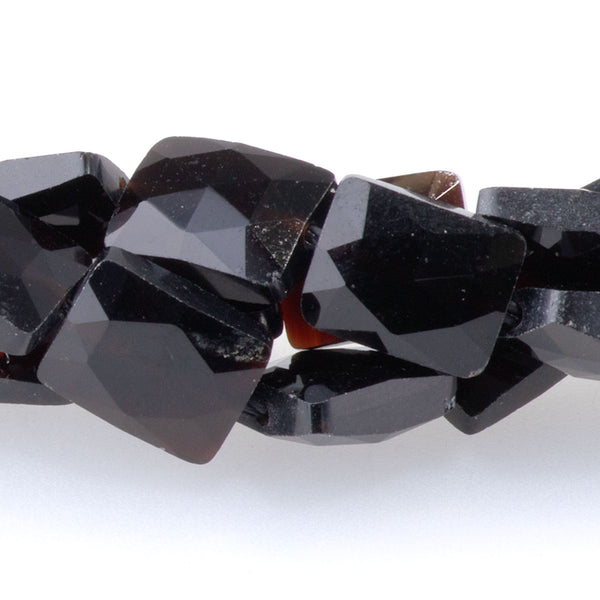 Black Obsidian 8x10mm Faceted Rectangle - 15-16 Inch