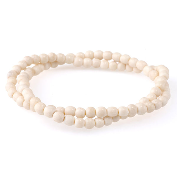 Bone 4-5mm Round - 15-16 Inch