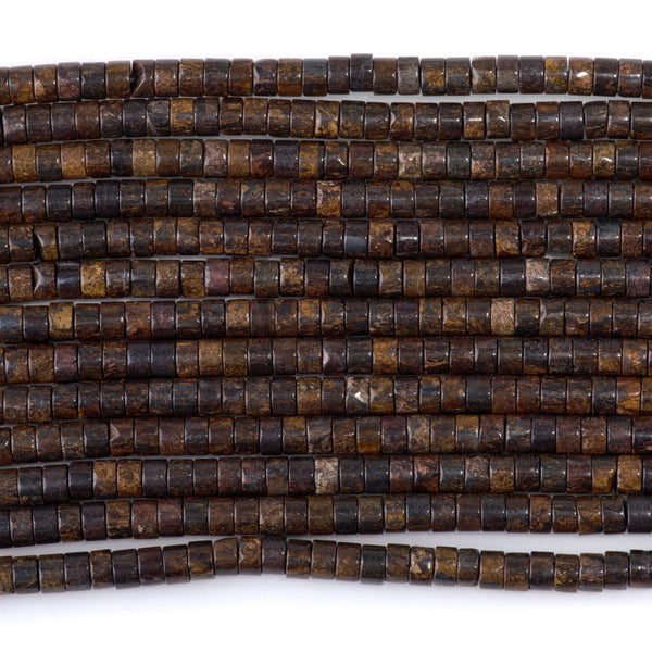 Bronzite 2x4mm Heishi - 15-16 Inch