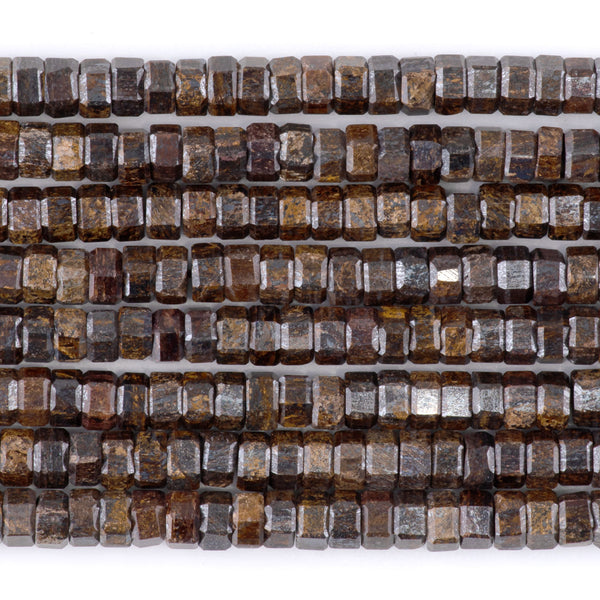 Bronzite 6mm Hexagon - 15-16 Inch