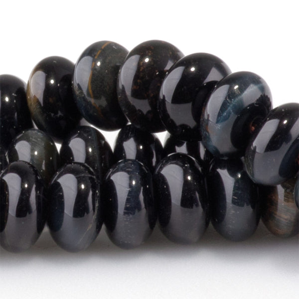 Blue Tiger Eye 5x8mm Rondelle - 15-16 Inch
