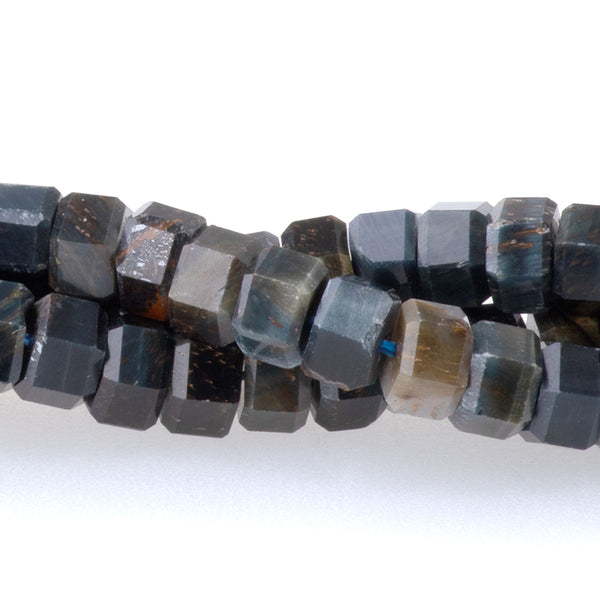 Blue and Yellow Tiger Eye 6mm Hexagon - 15-16 Inch