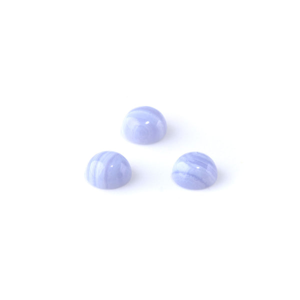 Blue Lace Agate 10mm A Grade Coin Cabochon
