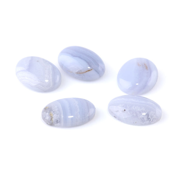 Blue Lace Agate 15x20mm A Grade Oval Cabochon