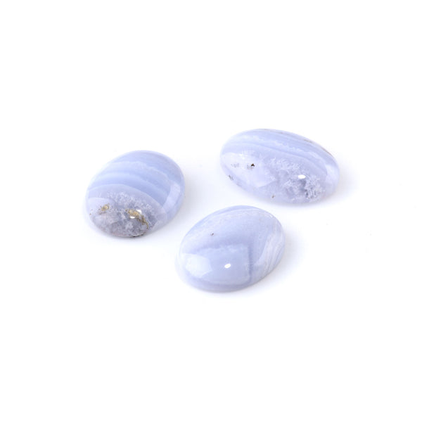 Blue Lace Agate 15x20mm A Grade Oval Cabochon