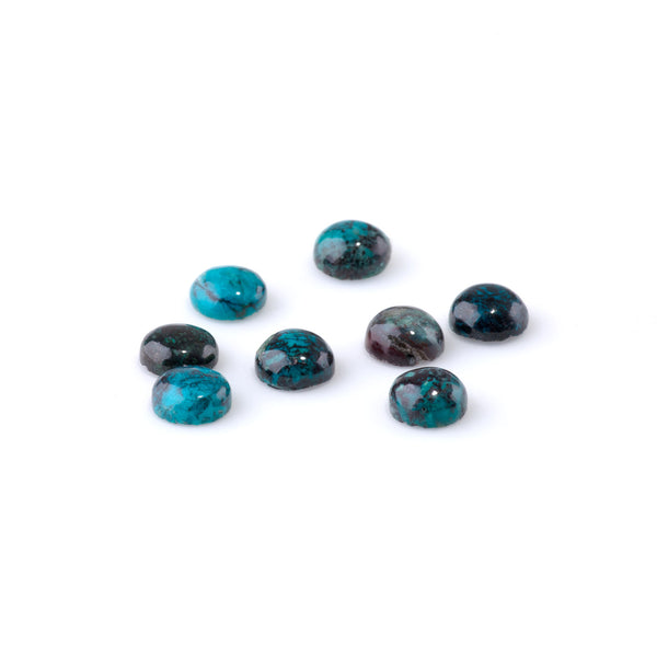 Chrysocolla 7mm Coin Cabochon