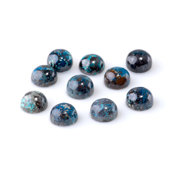 Chrysocolla 10mm A Grade Coin Cabochon