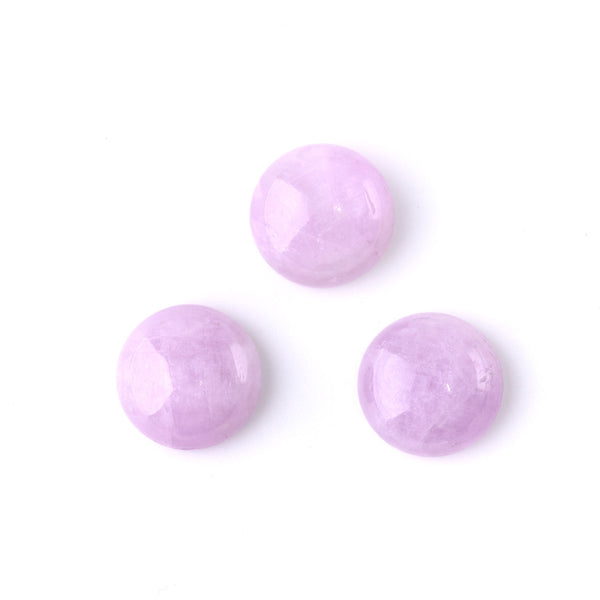 Kunzite 15mm AAA Grade Coin Cabochon
