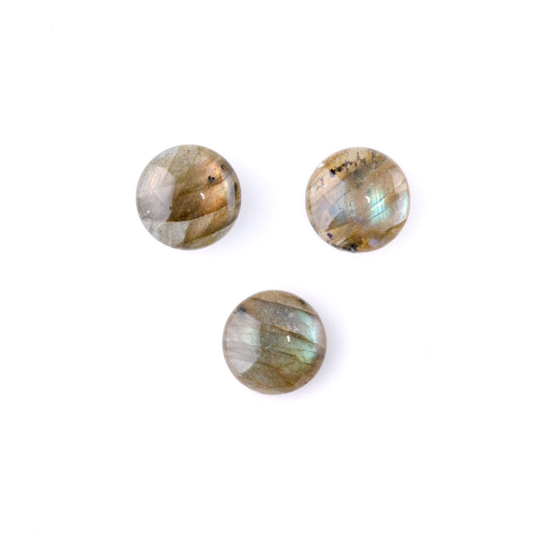 Labradorite 12mm A Grade Coin Cabochon