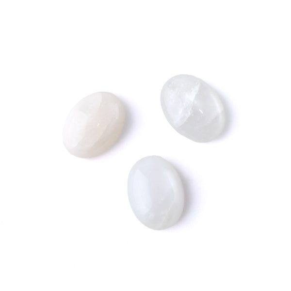 White Moonstone 12x16mm Oval Cabochon