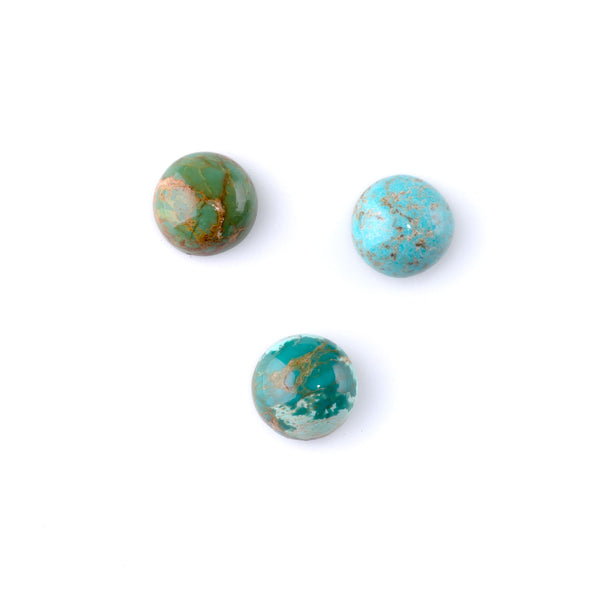 Hubei Turquoise 10mm Coin Cabochon