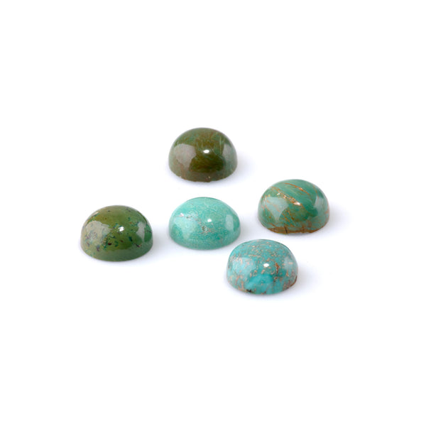 Hubei Turquoise 10mm Coin Cabochon