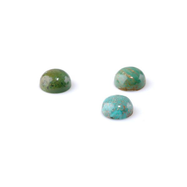 Hubei Turquoise 10mm Coin Cabochon