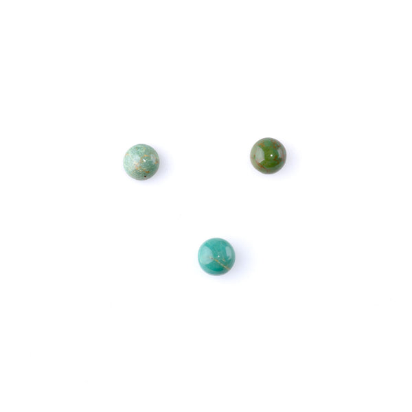 Hubei Turquoise 5mm Coin Cabochon
