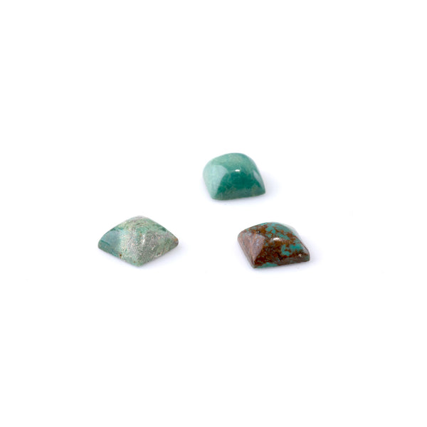 Natural Chinese Turquoise 8mm Square Cabochon