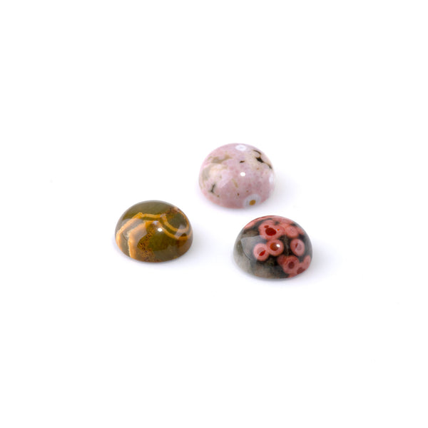 Ocean Jasper 12mm A Grade Coin Cabochon
