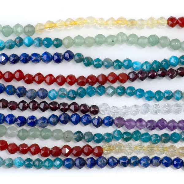 Chakra 4mm Faceted Double Heart - 15-16 Inch