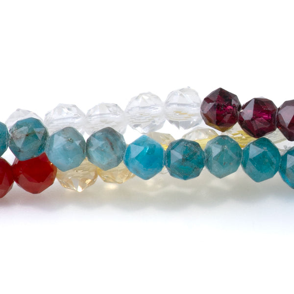 Chakra 4mm Faceted Double Heart - 15-16 Inch