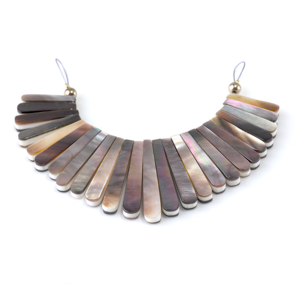 Black Mother Of Pearl 3x16-30 Stick Collar