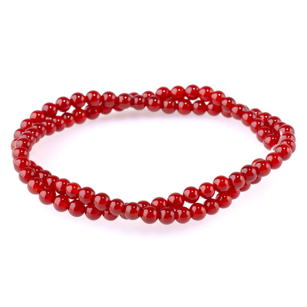 Carnelian 4mm Round - 15-16 Inch