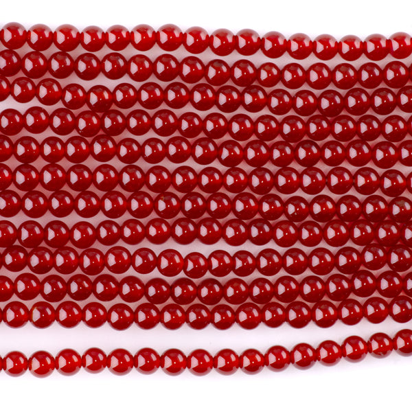 Carnelian 4mm Round - 15-16 Inch