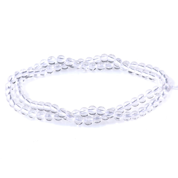 Crystal Quartz 4mm Round A Grade - 15-16 Inch