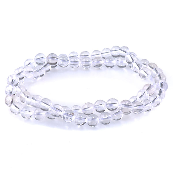 Crystal Quartz 6mm Round A Grade - 15-16 Inch