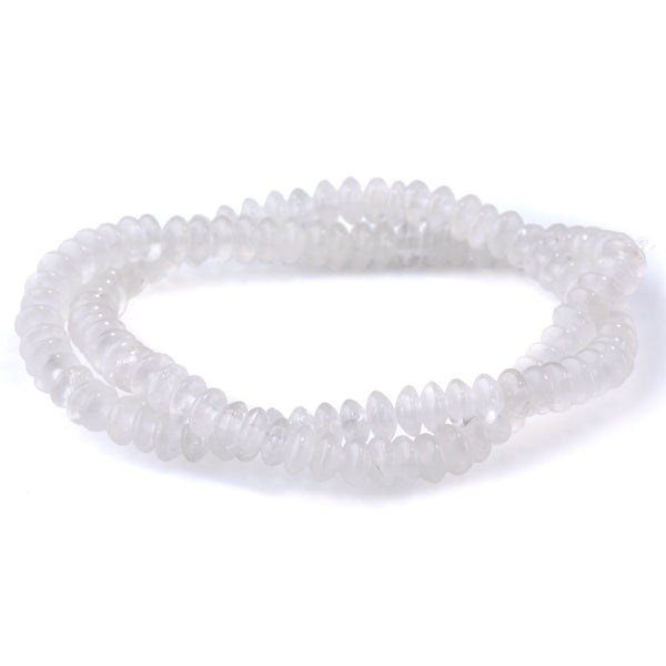 Crystal Quartz 6x3mm Saucer Beads - 15-16 Inch