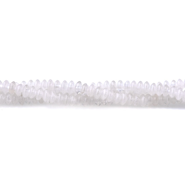 Crystal Quartz 6x3mm Saucer Beads - 15-16 Inch