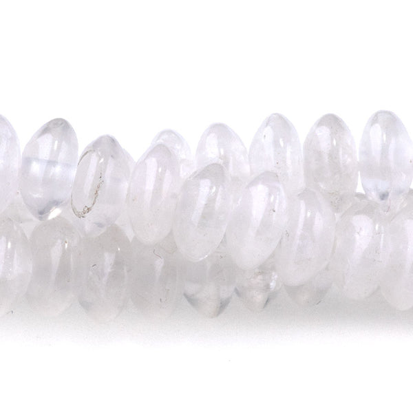 Crystal Quartz 6x3mm Saucer Beads - 15-16 Inch