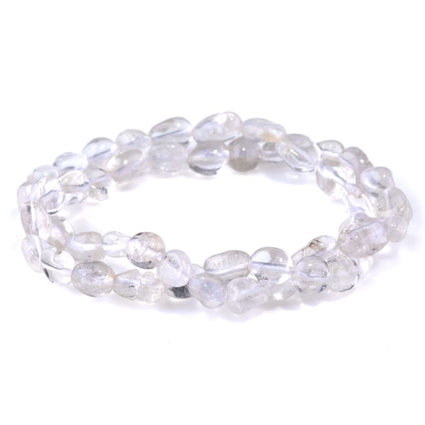 Crystal Quartz 7x9-8x10mm Pebble - 15-16-Inch
