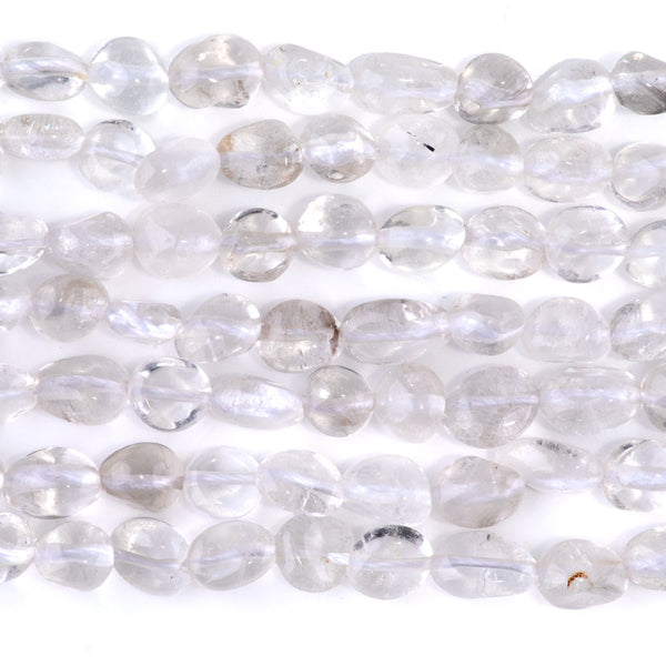 Crystal Quartz 7x9-8x10mm Pebble - 15-16-Inch