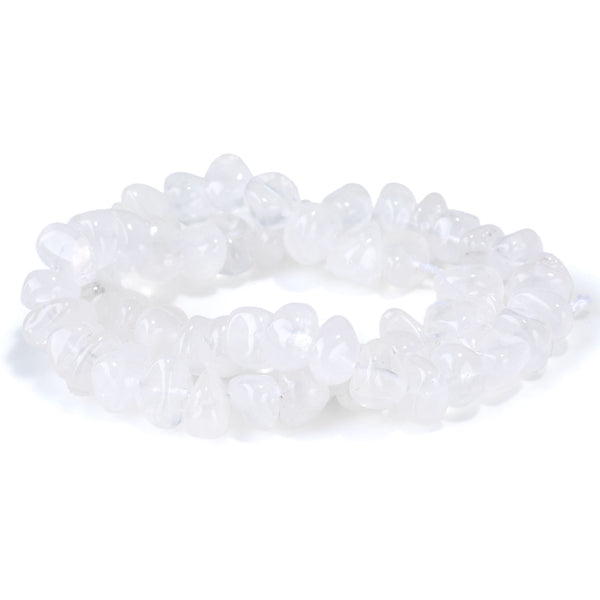 Crystal Quartz 8x10-9x13mm Side Drilled Pebble - 15-16 Inch