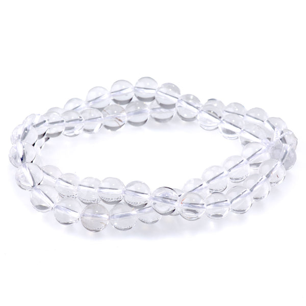 Crystal Quartz 8mm Round A Grade - 15-16 Inch