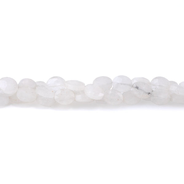 Crystal Quartz 8x10mm Triangle Cut Faceted Puff Oval - 15-16-Inch