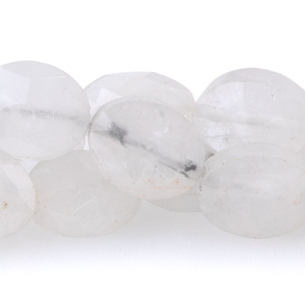 Crystal Quartz 8x10mm Triangle Cut Faceted Puff Oval - 15-16-Inch