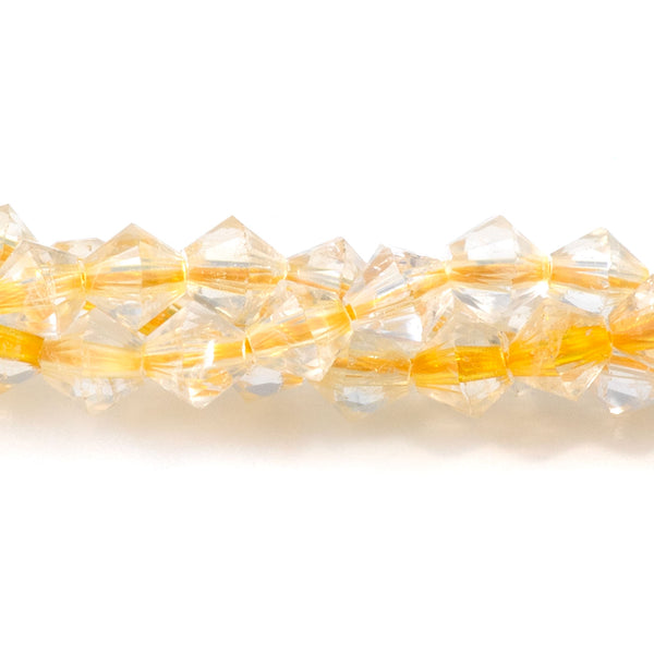 Citrine 4mm Faceted Bicone - 15-16 Inch